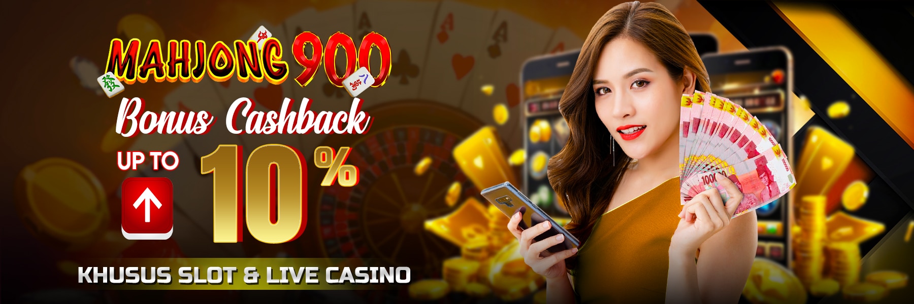 BONUS ROLLINGAN 0.5% SLOT & LIVE CASINO DIBAGIKAN SETIAP HARI